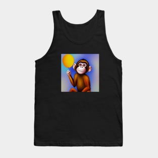 Monkey with Yellow Balloon Tank Top